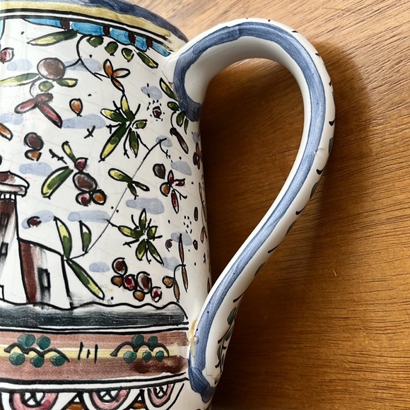 Vintage Alcobaca hand painted pitcher or creamer from Portugal - Picture 6 of 6